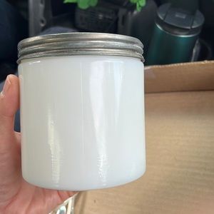 Milk Glass Jar with lid early to mid 1900’s